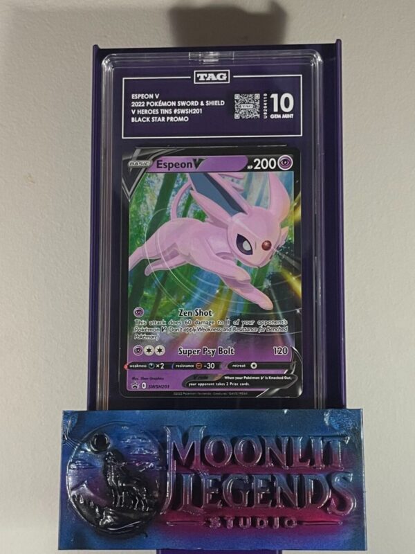Espeon V – Sword & Shield V Heroes Tins #SWSH201, Black Star Promo (TAG 10 Gem Mint)