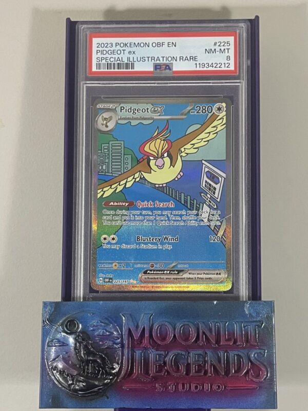 Pidgeot ex – Obsidian Flames (OBF) #225, Special Illustration Rare (PSA 8 NM-MT)