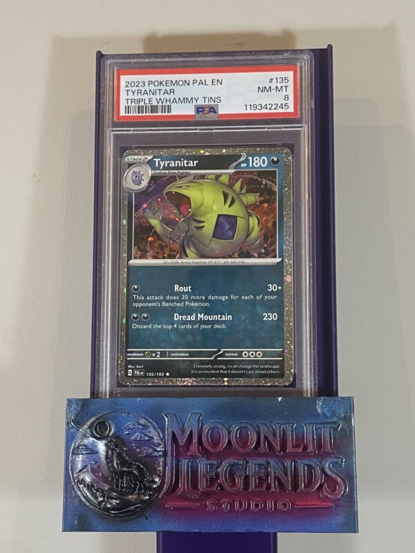 Tyranitar – PAL EN #135, Triple Whammy Tins (PSA NM-MT 8)