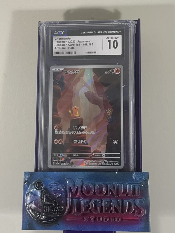 Charmander – Japanese Pokémon Card 151 #168/165, Art Rare Holo (CGC 10 GEM MINT)