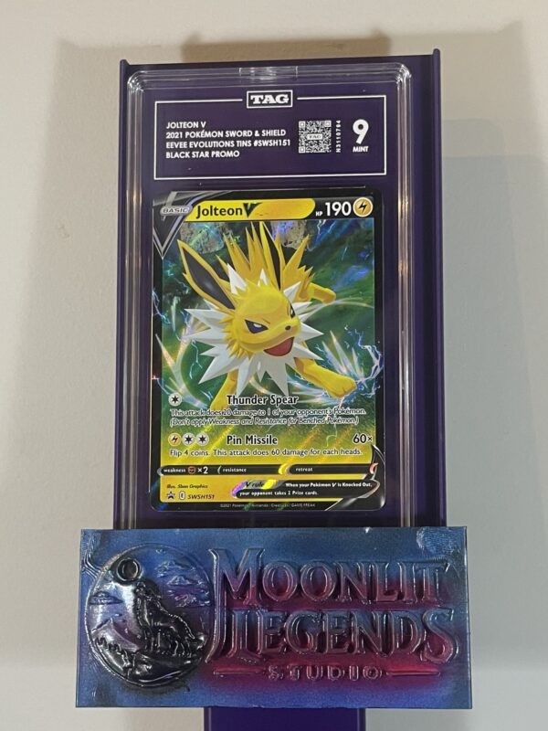 Jolteon V – Sword & Shield Eevee Evolutions Tins #SWSH151, Black Star Promo (TAG Mint 9)