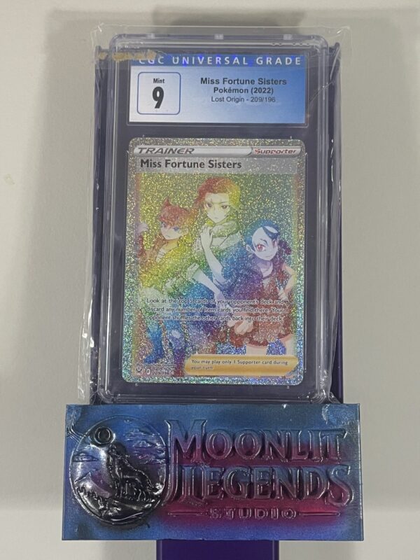 Miss Fortune Sisters – Lost Origin #209/196, Trainer Supporter (CGC Mint 9)