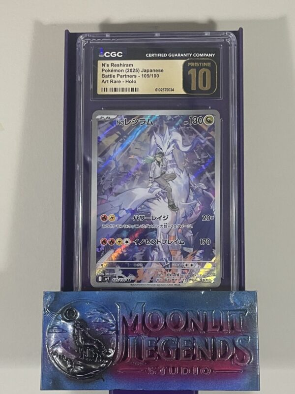 N’s Reshiram – Japanese Battle Partners #109/100, Art Rare Holo (CGC Pristine 10)