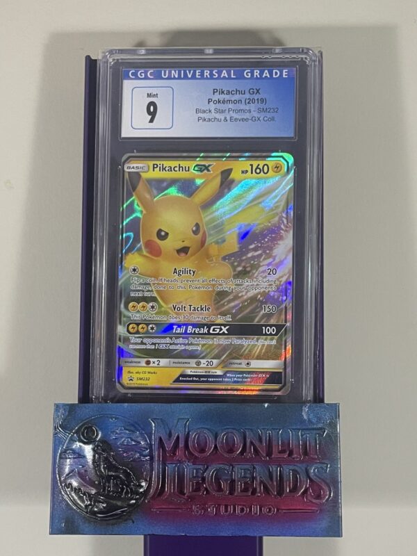 Pikachu GX – Black Star Promos #SM232, Pikachu & Eevee-GX Collection (CGC 9 Mint)