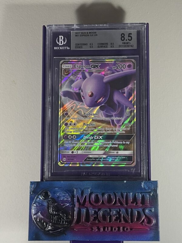 Espeon GX UR (Ultra Rare) – Sun & Moon #61, Hyper Rare (BGS 8.5 NM-MT+)