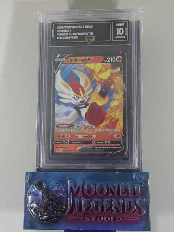 Cinderace V – Galar Partners Tin (GMA 10 Gem Mint)
