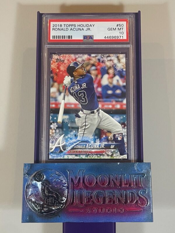 Ronald Acuna Jr. – 2018 Topps Holiday #50, Rookie (PSA 10 Gem Mint)