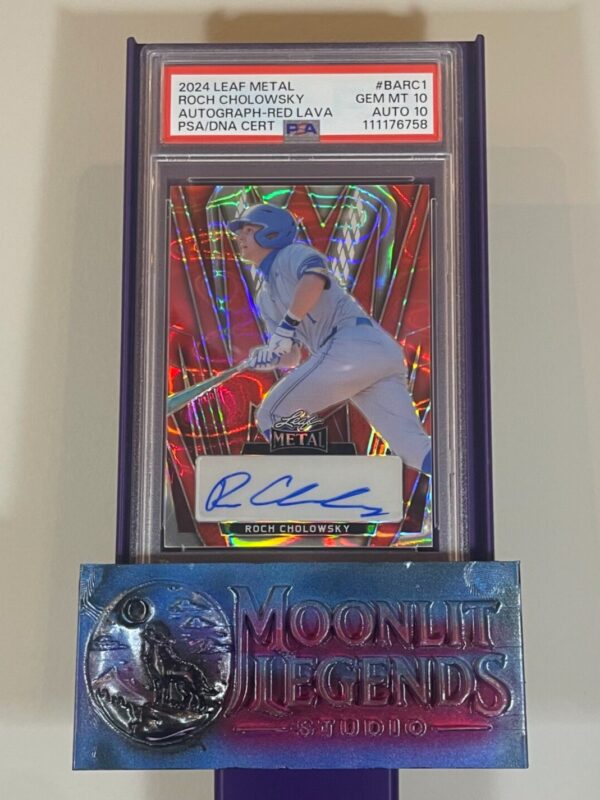 Roch Cholowsky – 2024 Leaf Metal Baseball, Autographed, Red Lava (PSA/DNA 10 Gem Mint, Auto 10)