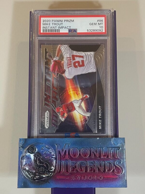 Mike Trout – 2020 Panini Prizm #II-4, Instant Impact (PSA 10 Gem Mint)