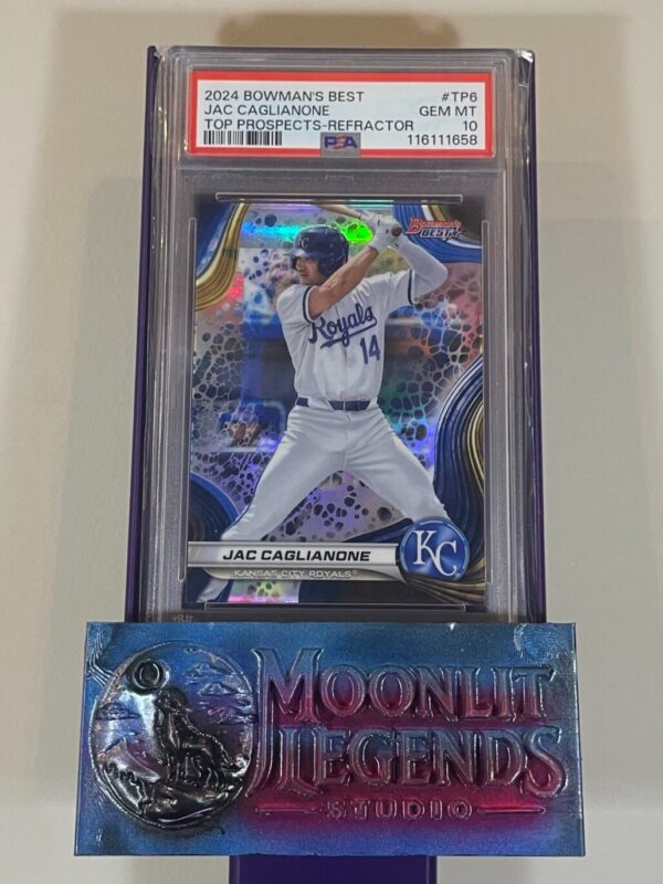 Jac Caglianone – 2024 Bowman’s Best #TP-6, Top Prospects Refractor (PSA Gem Mint 10)