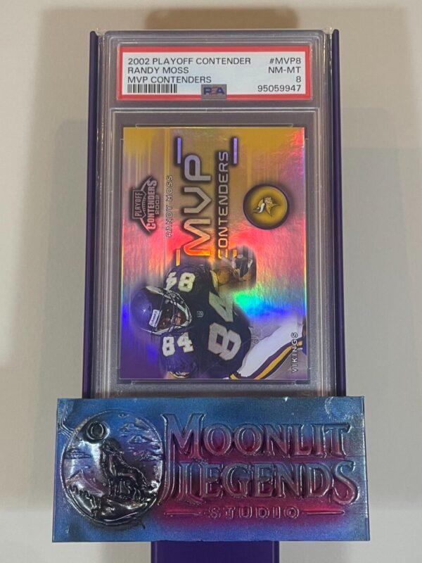 Randy Moss – 2002 Playoff Contenders #MVP-8, MVP Contenders (PSA 8 NM-MT)