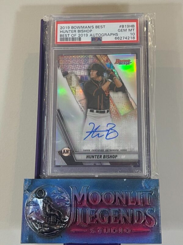 Hunter Bishop – 2019 Bowman’s Best #B19-HB, Best of 2019 Autographs Refractor (PSA Gem Mint 10)