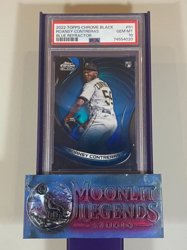 Roansy Contreras – 2022 Topps Chrome Black #81, Blue Refractor, /75 (PSA 10 Gem Mint)