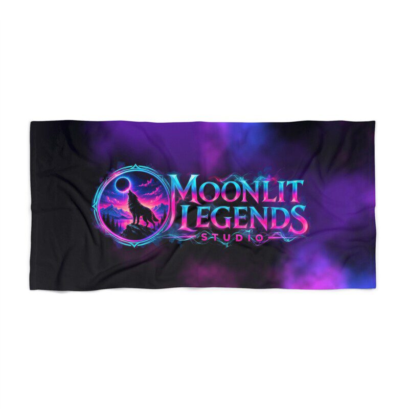 Moonlit Legends Studio Logo Beach Towel