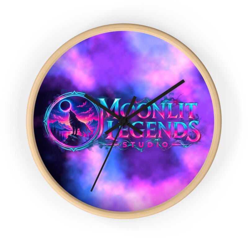 Moonlit Legends Studio Logo Wall Clock
