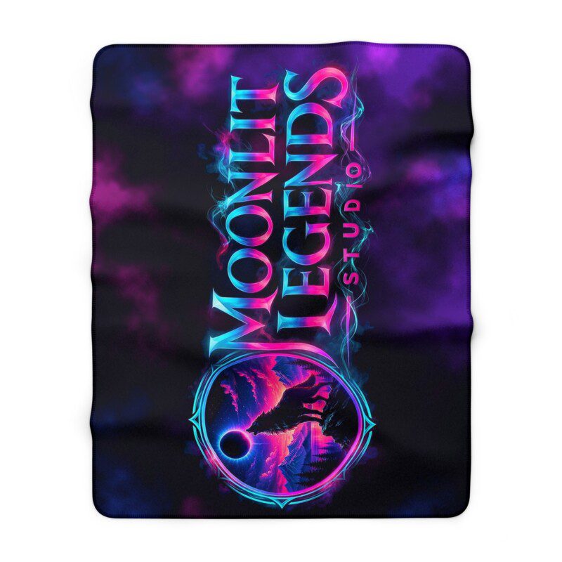 Moonlit Legends Studio Logo Sherpa Fleece Blanket