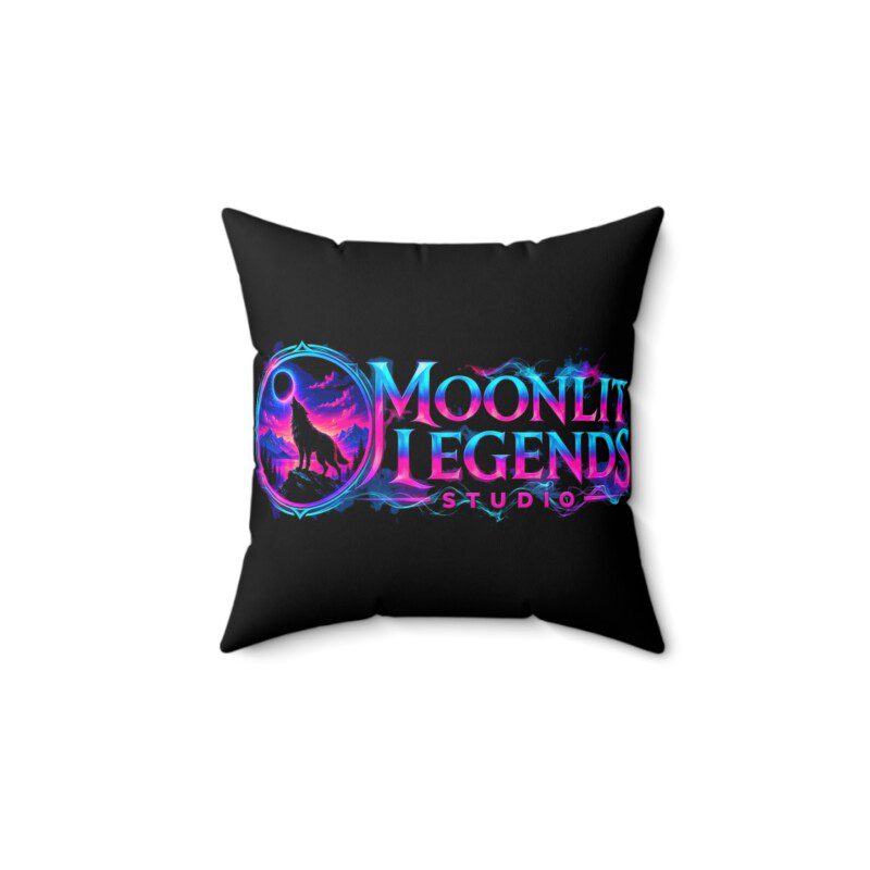 Moonlit Legends Studio Logo Throw Pillow - Black