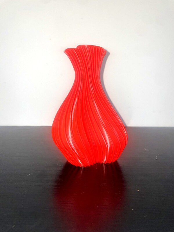 Red Spiral Vase