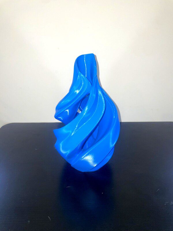 Blue Twisted Wave Vase