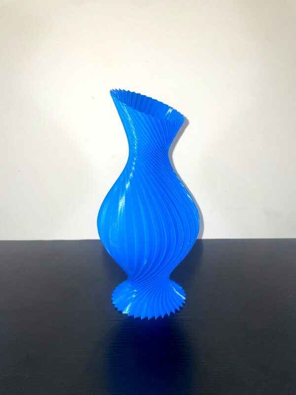 Blue Trumpet Vase