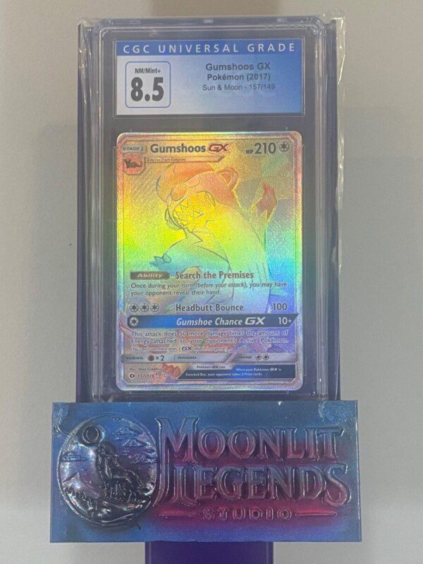 Gumshoos GX – Sun & Moon #157/149, Secret Rare (CGC 8.5 NM/Mint+)