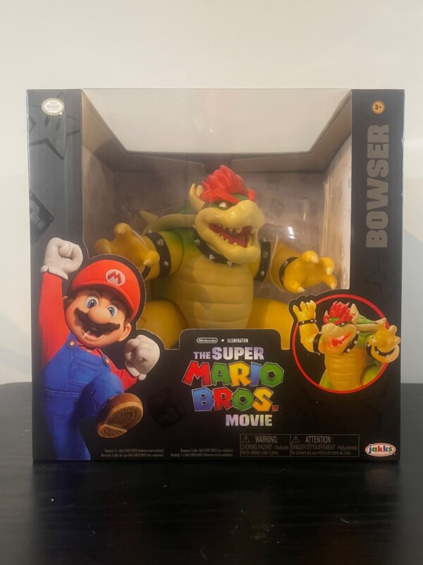 Super Mario Bros. Movie Bowser Figure with Fire Breathing Effect