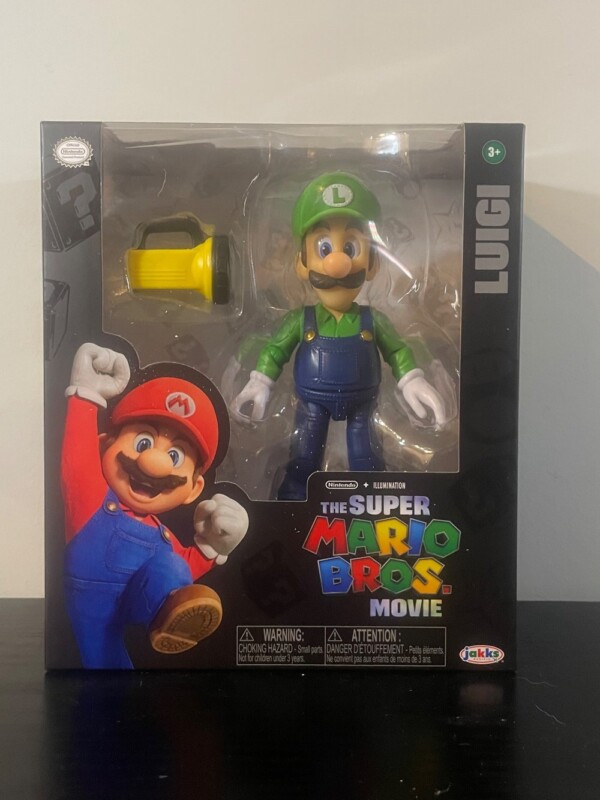 Super Mario Bros. Movie Luigi Figure with Flashlight