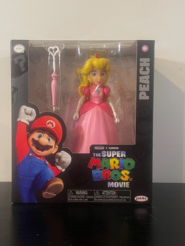 Super Mario Bros. Movie Princess Peach Figure with Umbrella