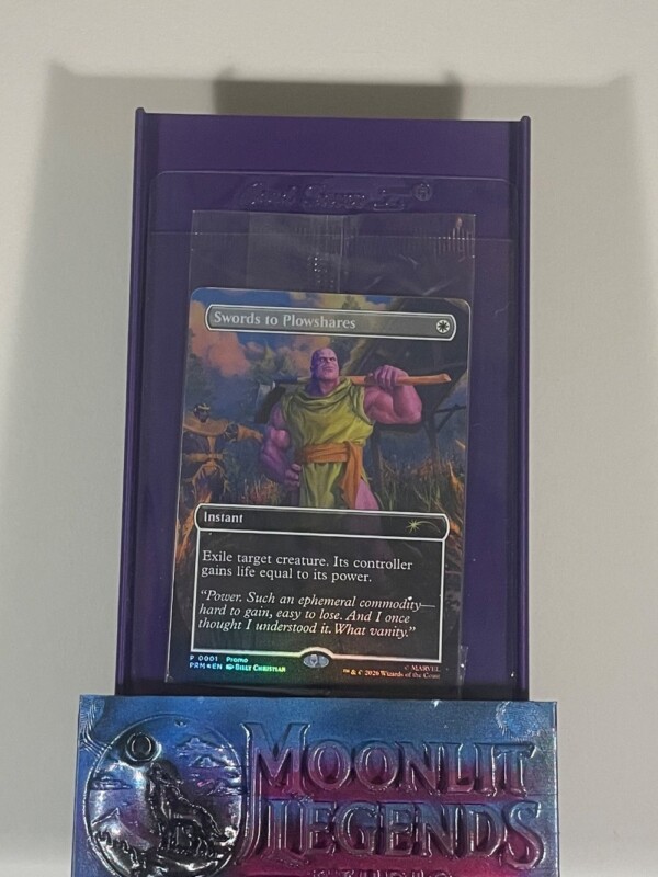 Magic: The Gathering Swords to Plowshares Thanos Promo (Marvel Foil)