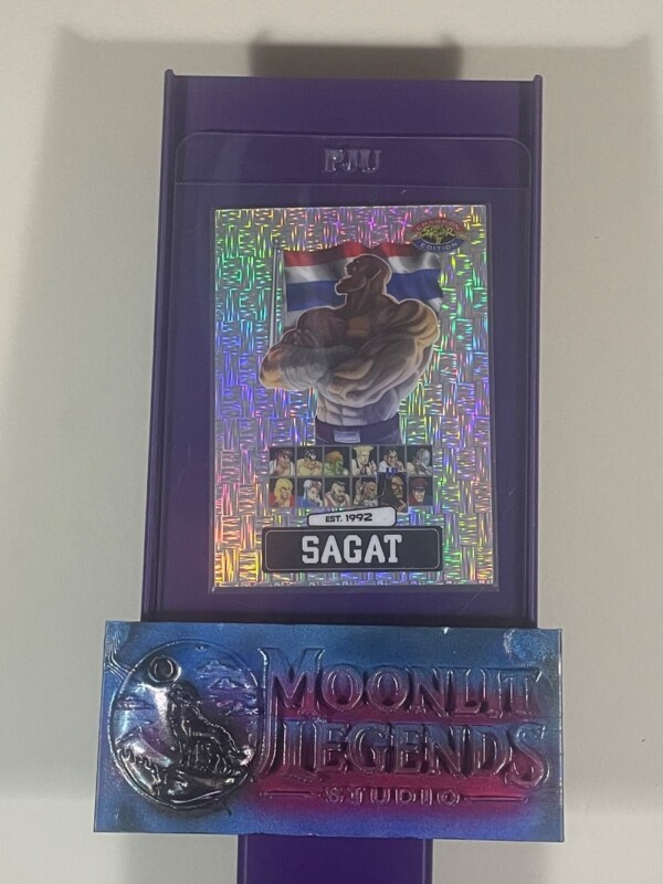 Street Fighter Sagat Prizm Card – Saturday Morning Cards (PSA Exclusive PSA-2)