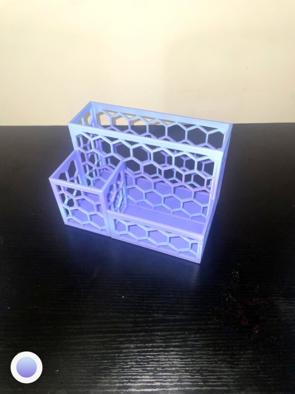 Purple Honeycomb Desk Organizer