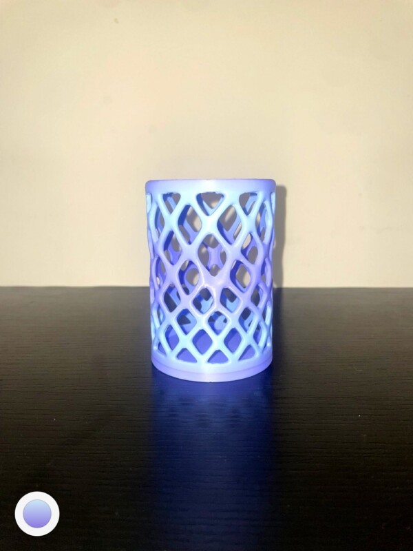 Purple Diamond Lattice Cylinder Cup