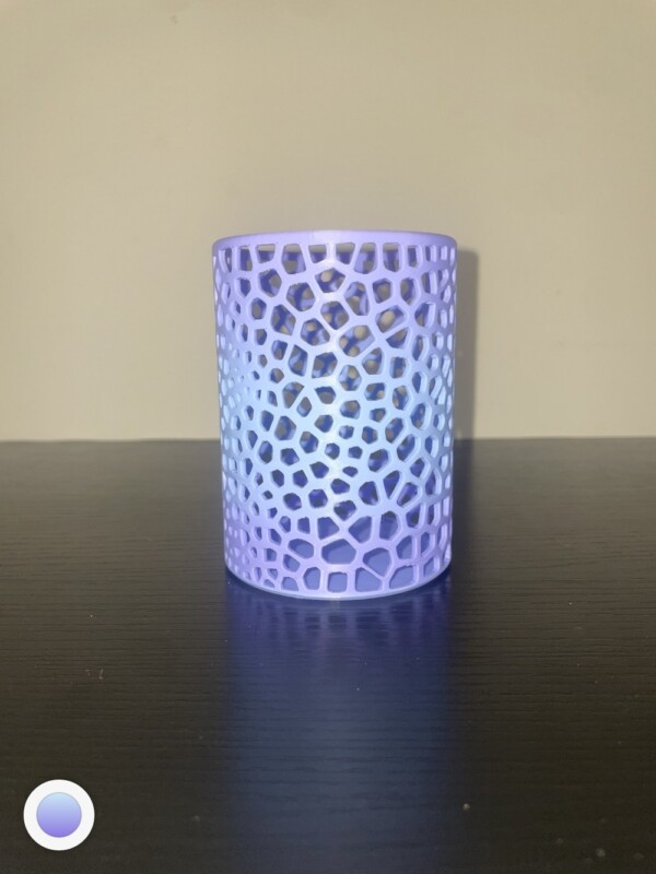 Purple Organic Voronoi Cylinder Cup