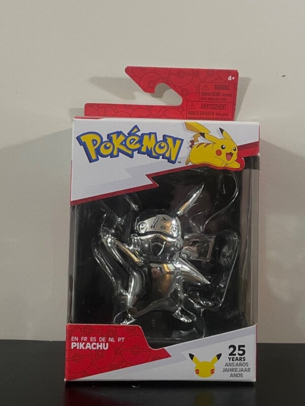 25th Anniversary Silver Pikachu Figure